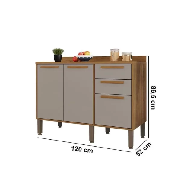 Balcão Cozinha Flórida – Salleto – 120cm –  4.0/SR - Imagem 2