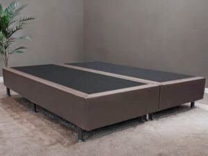 Base Box Queen Simples Corino Branco – ALTO NÍVEL CAMAS E COLCHÕES – 1.58m – 3.0/TD