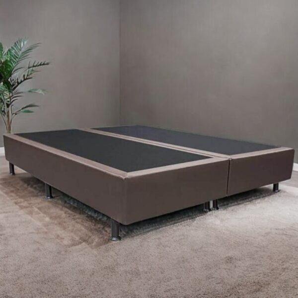 Base Box Queen Simples Corino Branco - ALTO NÍVEL CAMAS E COLCHÕES - 1.58m - 3.0/TD - Imagem 2
