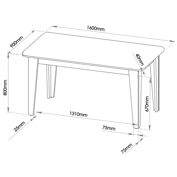 Mesa Kota/Dakota 160cm – Viero Móveis – 6.6/TD - Imagem 3