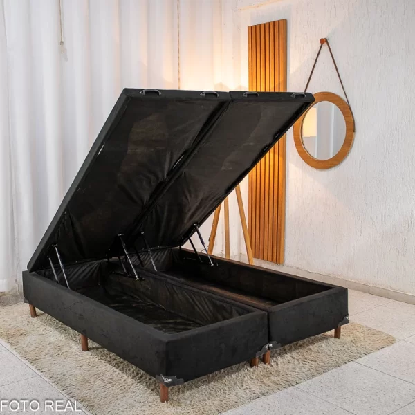 Base Box Baú Casal Bipartido Carioca Sued – 138x188x40 – Bioflex – 8.8/RF