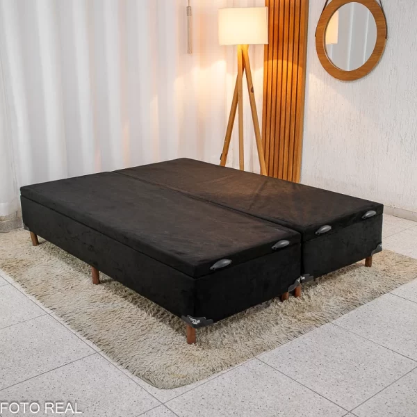 Base Box Baú Casal Bipartido Carioca Sued – 138x188x40 – Bioflex – 8.8/RF - Imagem 6