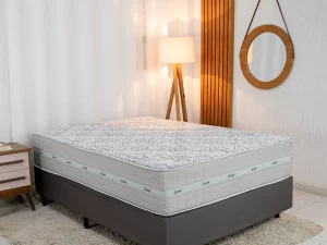 Box Casal Universal Gazin + Colchão Casal Carbon Molas Ensacadas – 1.38m – 9.5/RF