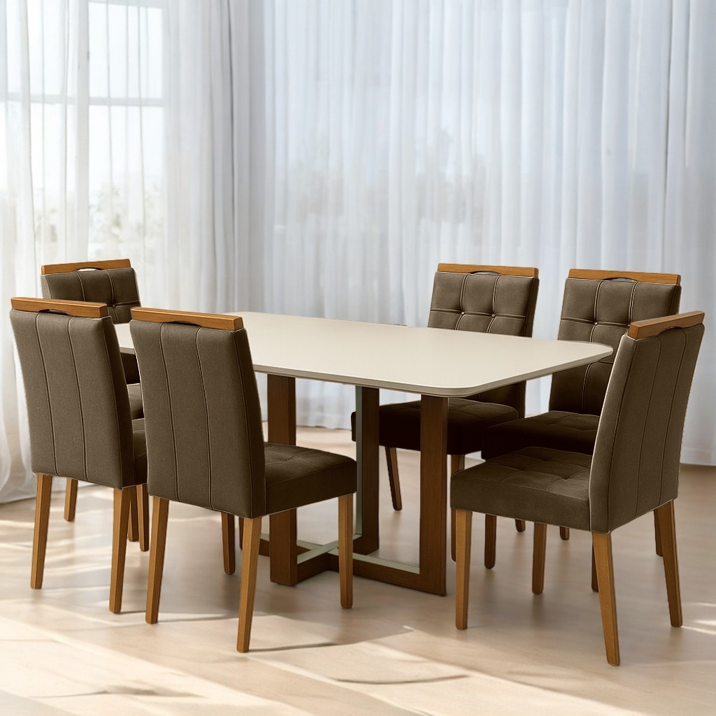 Mesa Atlas Canto Copo 160×80 com 6 Cadeiras Sophia – Art Assentos + WM Decor - 1.6/TD - Imagem 7