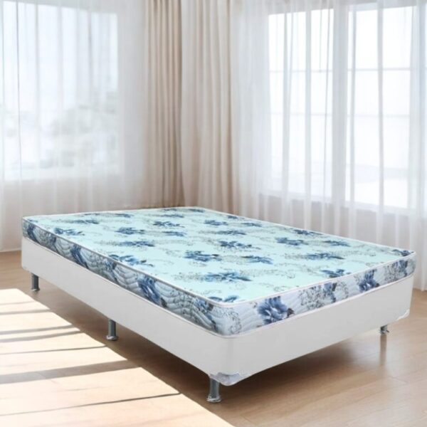 Colchão Casal Dream Soft + Base Box Simples Corino - ORTOBOM/BIOSTAR - 1.38m -5.2/TD