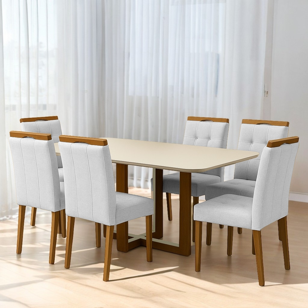 Mesa Atlas Canto Copo 160×80 com 6 Cadeiras Sophia – Art Assentos + WM Decor - 1.6/TD - Imagem 13