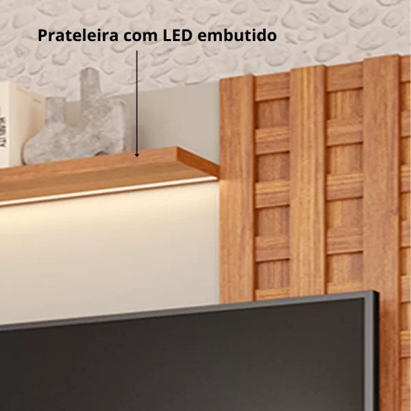 Home Marrocos C/LED 100% MDF TV até 84 Polegadas - Permóbili - 2.30m - 1.3/RF - Imagem 3