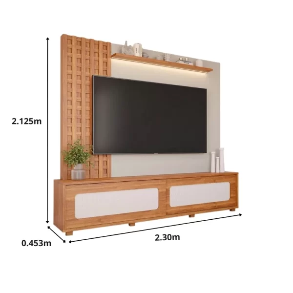 Home Marrocos C/LED 100% MDF TV até 84 Polegadas - Permóbili - 2.30m - 1.3/RF - Imagem 5