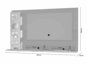 Painel Sabiá até 65″ – JCM Móveis – 1.82m – 3.8/CW