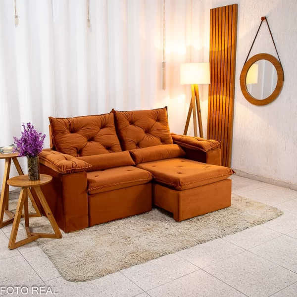 Sofá Retrátil Reclinável Chile 1,96m – D28 Soft – 1.0/RF