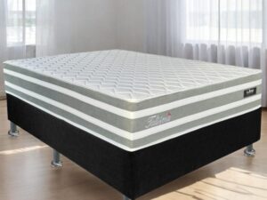 Colchão Casal Talismã D28 + Base Box Simples – DESIGN COLCHÕES/ALTO NÍVEL – 7.5/RF