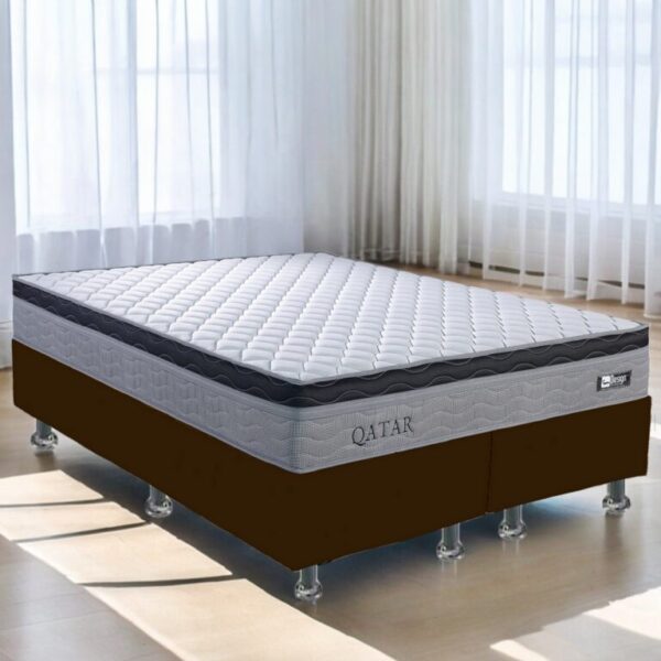 Colchão Queen Qatar D28 + Base Box Simples - DESIGN COLCHÕES/ALTO NÍVEL - 26x158x198 - 8.9/RF - Imagem 2
