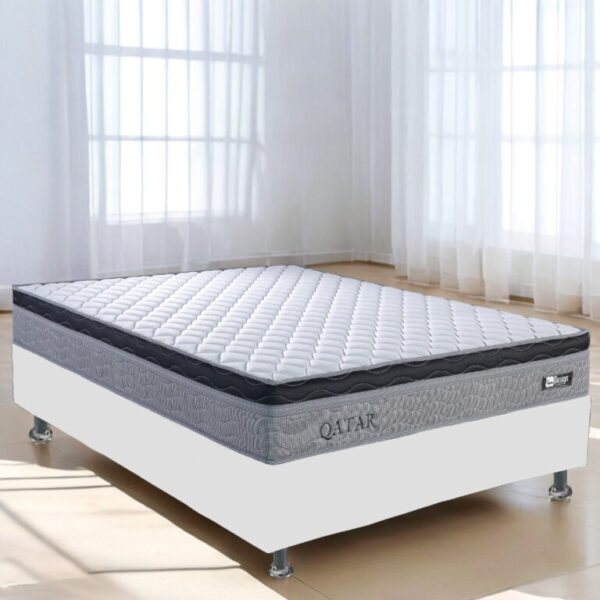 Colchão Casal Qatar D28 + Base Box Simples - DESIGN COLCHÕES/ALTO NÍVEL - 6.8/RF - Imagem 3