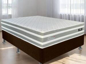 Colchão Casal Talismã D28 + Base Box Simples – DESIGN COLCHÕES/ALTO NÍVEL – 7.5/RF