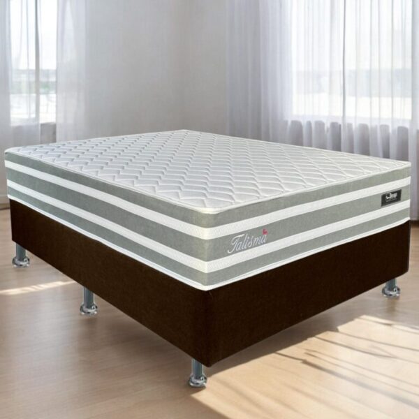 Colchão Casal Talismã D28 + Base Box Simples - DESIGN COLCHÕES/ALTO NÍVEL - 7.5/RF - Imagem 2