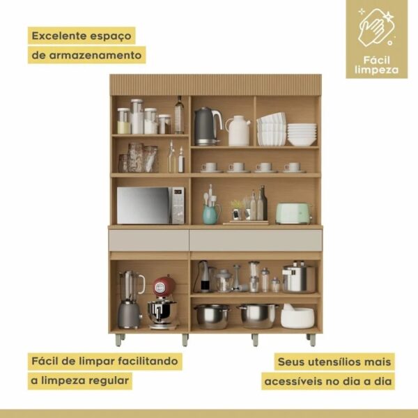 Kit Cozinha Realeza 5P2G 100%MDF - Nesher - 1.60m - 8.7/TD - Imagem 3