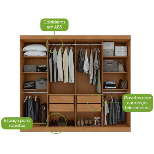 Roupeiro GR 8P Andara Soft - Lopas - 2.36m - 9.0/TD - Imagem 4