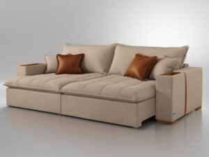 Estofado Sofá Cama Belize – Confort Lar Estofados – 2.20m – 1.9/SR