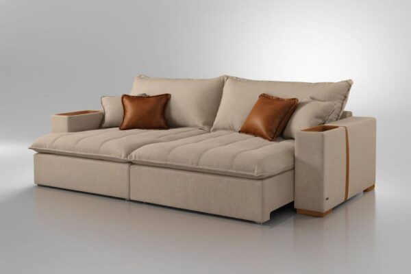 Estofado Sofá Cama Belize - Confort Lar Estofados - 2.40m - 2.0/SR