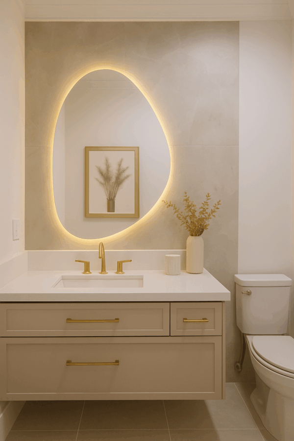 Espelho Elíptico Paris com LED - RJ Decor - 0.71m - 1.5/TRA