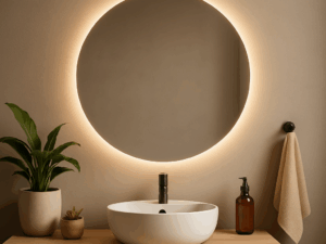 Espelho Redondo Grécia com LED – RJ Decor – 0.58m – 1.5/TRA