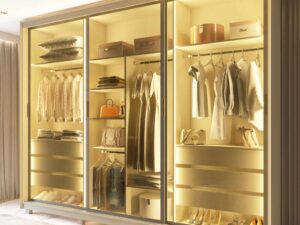 Roupeiro Platinum 3 Portas Vidro Reflecta – Gelius – 2.48m – 4.5/SR