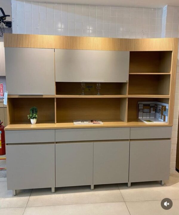 Kit Cozinha Realeza 6P3G 100%MDF - Nesher - 2.20m - 1.1/TD - Imagem 2
