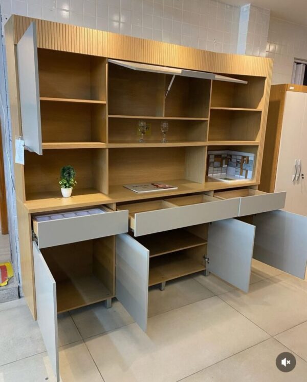 Kit Cozinha Realeza 6P3G 100%MDF - Nesher - 2.20m - 1.1/TD - Imagem 3