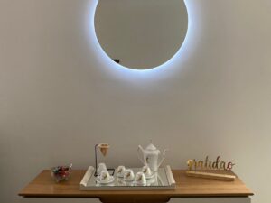 Espelho Redondo Grécia com LED – RJ Decor – 0.58m – 1.5/TRA