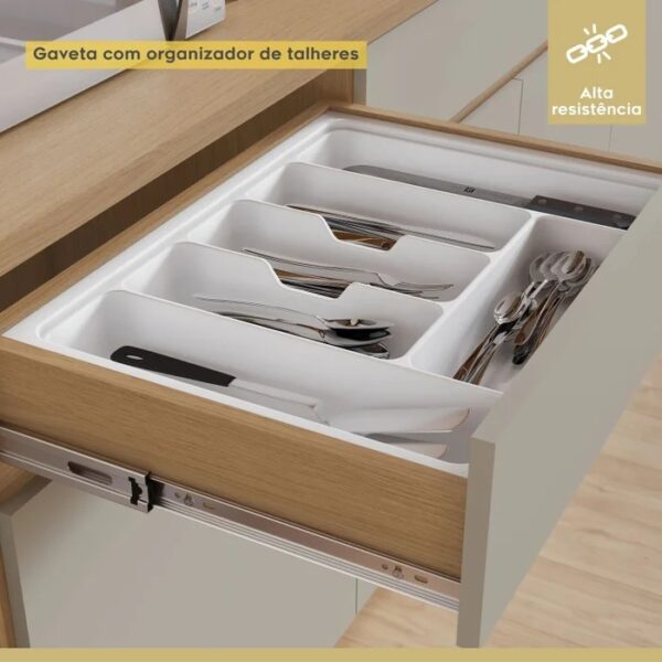 Kit Cozinha Realeza 6P3G 100%MDF - Nesher - 2.20m - 1.1/TD - Imagem 9