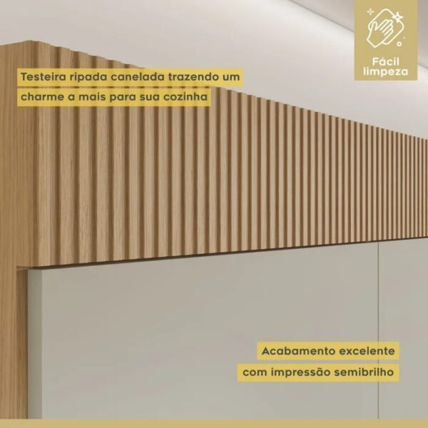 Kit Cozinha Realeza 6P3G 100%MDF - Nesher - 2.20m - 1.1/TD - Imagem 7