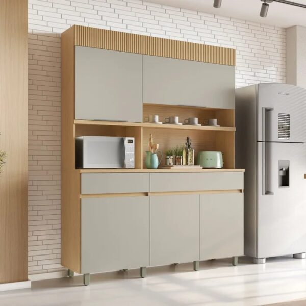 Kit Cozinha Realeza 5P2G 100%MDF - Nesher - 1.60m - 8.7/TD