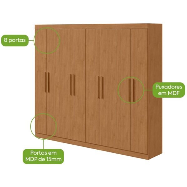 Roupeiro GR 8P Andara Soft - Lopas - 2.36m - 9.0/TD - Imagem 5