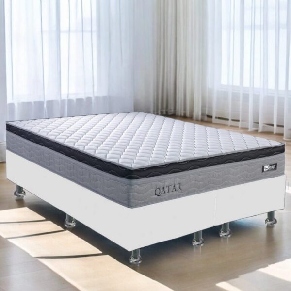 Colchão Queen Qatar D28 + Base Box Simples - DESIGN COLCHÕES/ALTO NÍVEL - 26x158x198 - 8.9/RF - Imagem 3