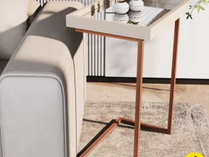 Mesa de Apoio 4774 Luxo c/Espelho Pés Bronze – JB Bechara – 0.41m – 1.3/RF