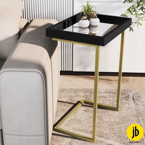 Mesa de Apoio 4774 Luxo c/Espelho Pés Bronze - JB Bechara - 0.41m - 1.3/RF - Imagem 2