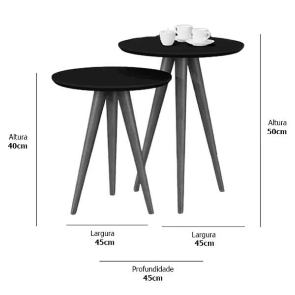Conjunto Mesa de Apoio 8003 Luxo - JB Bechara - 0.45m - 2.0/RF - Imagem 3