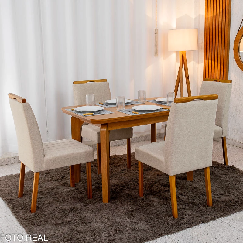 Mesa de Jantar Londrina 120x80 + 4 Cad. Isabela - Rufato/Art Assento - 9.2/RF - Imagem 4