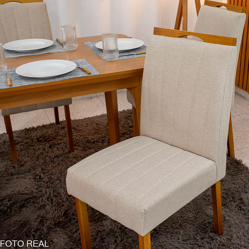 Mesa de Jantar Londrina 120x80 + 4 Cad. Isabela - Rufato/Art Assento - 9.2/RF - Imagem 6