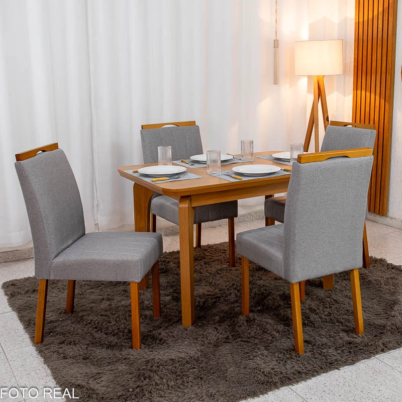 Mesa de Jantar Londrina 120x80 + 4 Cad. Isabela - Rufato/Art Assento - 9.2/RF - Imagem 2