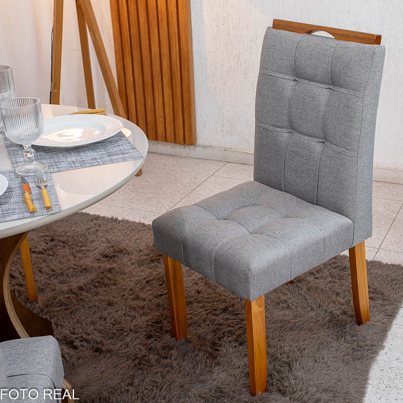 Mesa de Jantar Siena Redonda + 4 Cad Londres - Minasplac - 1.00m - 1.0/RF - Imagem 12