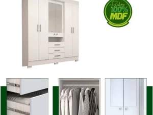 Roupeiro Débora 6P c/ Espelho – ACP – 1.78m – 9.0/RF