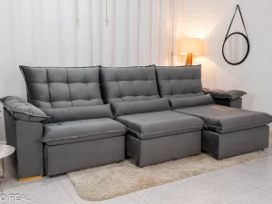 Estofado Sofá Retrátil Reclinável Emanuelly – 3.20m – 2.3/RF