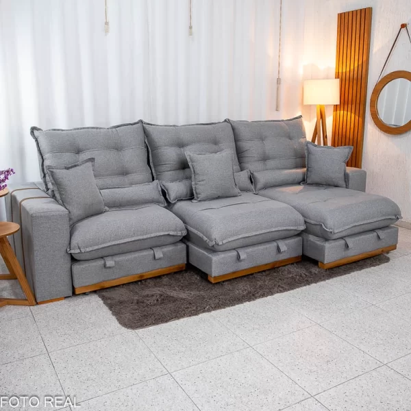 Estofado Sofá Retrátil Reclinável Mônaco - 3.20m - 2.5/RF - Imagem 2
