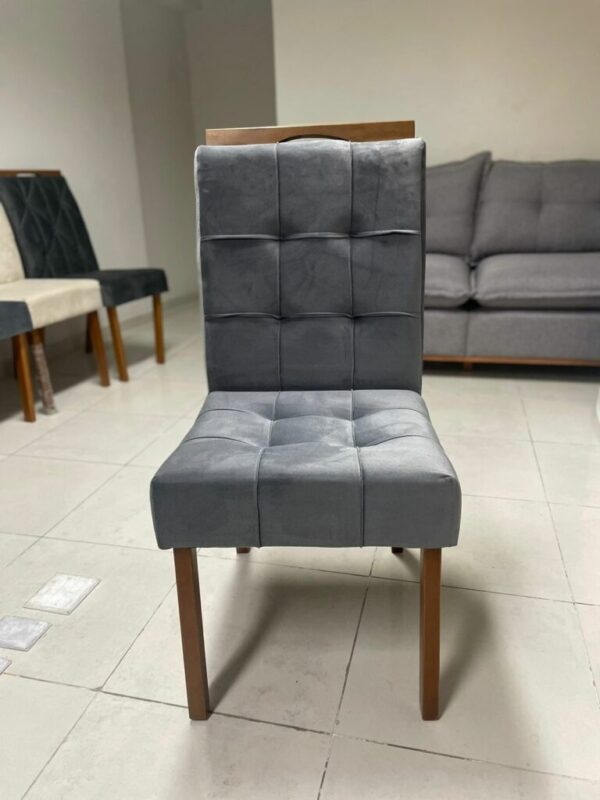 Mesa Redonda Celebrare 100 Amêndoa Clean/Off White com 4 Cadeiras Sophia Veludo - LOPAS + WM DECOR - 1.00m - 1.0/TD - Imagem 8
