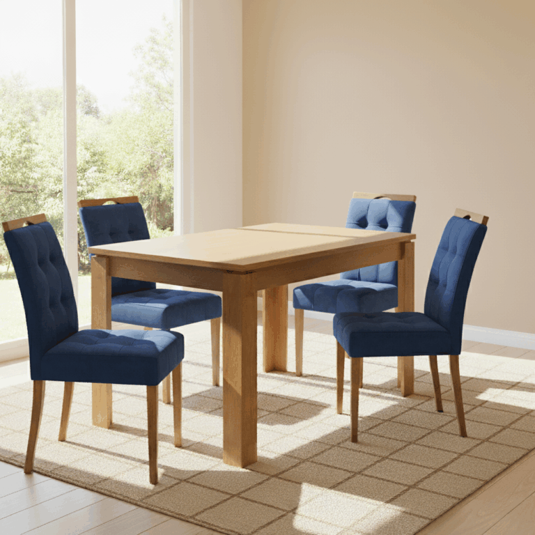 Mesa Athenas + 4 Cadeiras Sophia - LOPAS + WM DECOR - 1.20m - 6.9/TD - Imagem 9