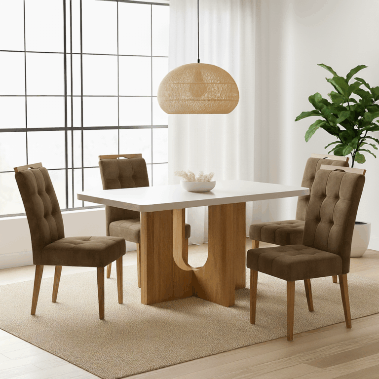 Mesa Dora + 4 Cadeiras Sophia - VALDEMÓVEIS + WM DECOR - 1.20m - 1.0/TD - Imagem 7