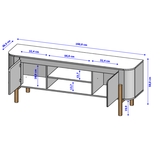 Rack até 65″ Camburi - BECHARA - 1.60m - 4.8/TD - Imagem 3