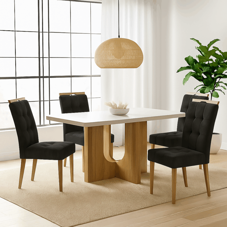 Mesa Dora + 4 Cadeiras Sophia - VALDEMÓVEIS + WM DECOR - 1.20m - 1.0/TD - Imagem 8