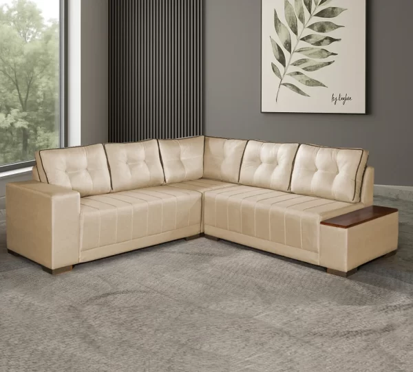 Estofado Sofa de Canto Ouro Fino - Lufer - 2.36m - 1.7/PR - Imagem 2
